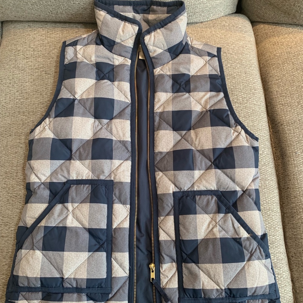 JCrew plaid vest